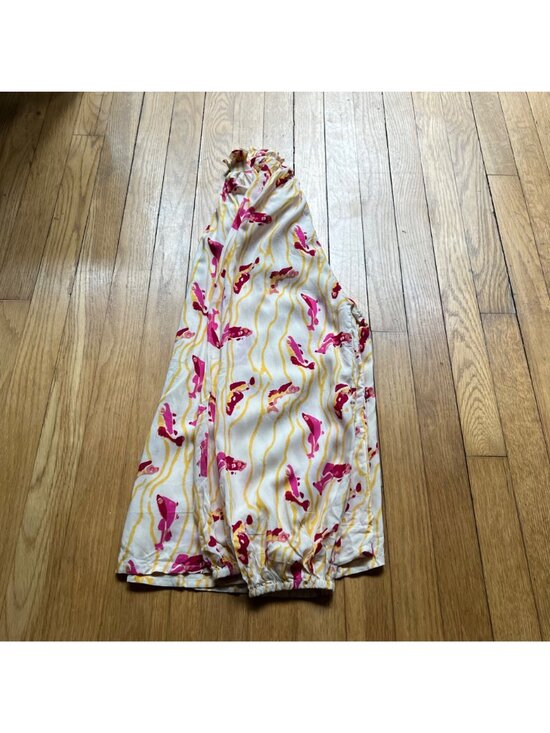 Natalie Martin Size L Pisces Yellow Sunrise Penny Floral Long Sleeve Blouse Top - Picture 13 of 15